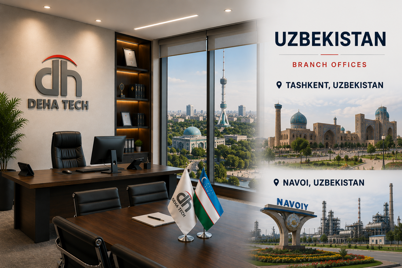 Deha Tech Tashkent and Navoi offices, Uzbekistan