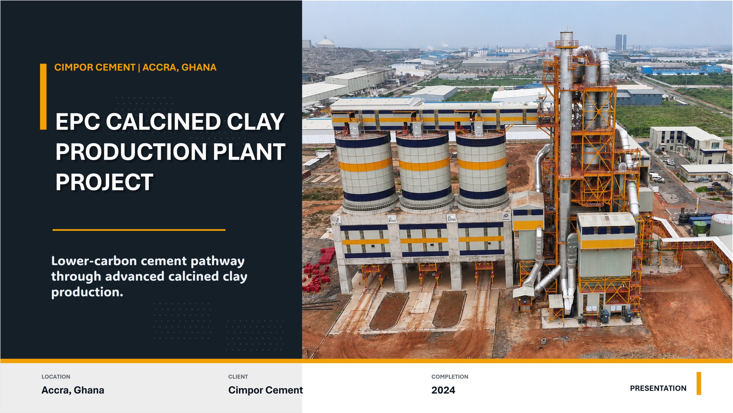 EPC Calcined Clay Production Plant Project for Cimpor Cement Ghana