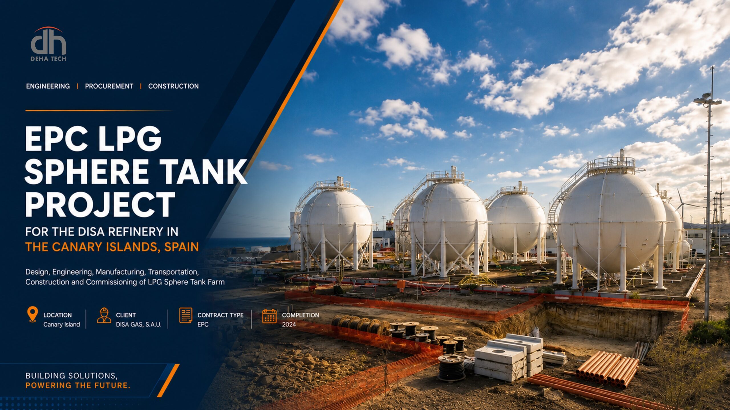 EPC LPG Sphere Tank Project for DISA Refinery